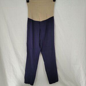 Motherhood Maternity Dress Pants Cropped Stretch Navy Blue  Women's Medium